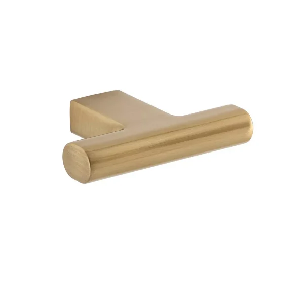 Home Hardware 10pk 2" Vail T Knob in Satin Brass: Gold Cabinet Knobs for Dressers & Drawer Pulls