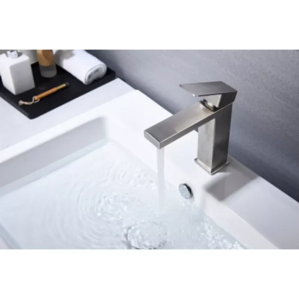 Modern Single Handle Bathroom Sink Faucet with Elegant Waterfall Spout